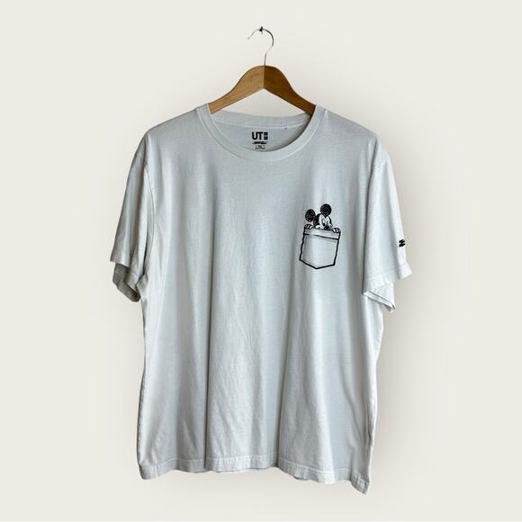 EUC | Uniqlo UT x Disney | Joshua Vides Mickey Mouse Tee | White/Black | XXL - Picture 1 of 15